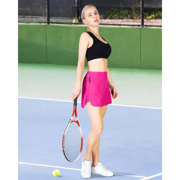 imageOutdoor Ventures Womens Tennis Skirts with Pockets Golf Skort Workout Athletic Running Hiking Skirts with ShortsPinkupgrade