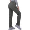 imageOutdoor Ventures Womens Idra Fleece Lined Hiking Pants Outdoor Softshell Waterproof Snow Pants Windproof Ski PantsGrey