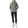 imageOutdoor Ventures Womens Loose Fit 14 Quarter Zip Soft Lightweight Polar Fleece Pullover Jacket with Zipper PocketDark Grey