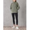imageOutdoor Ventures Womens Loose Fit 14 Quarter Zip Soft Lightweight Polar Fleece Pullover Jacket with Zipper PocketDark Grey