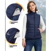 imageOutdoor Ventures Womens Lightweight Puffer Vest Outerwear Zip Up Warm Sleeveless Winter Jacket Padded Gilet Quilted CoatBlue