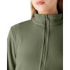 imageOutdoor Ventures Womens Lightweight Warm Zip Up LongSleeve Soft Polar Fleece Jacket for Fall WinterGreen Gray