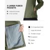imageOutdoor Ventures Womens Lightweight Warm Zip Up LongSleeve Soft Polar Fleece Jacket for Fall WinterGreen Gray
