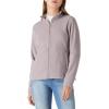 imageOutdoor Ventures Womens Lightweight Warm Zip Up LongSleeve Soft Polar Fleece Jacket for Fall WinterPinkish Gray