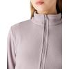 imageOutdoor Ventures Womens Lightweight Warm Zip Up LongSleeve Soft Polar Fleece Jacket for Fall WinterPinkish Gray