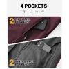 imageOutdoor Ventures Womens Lightweight Waterproof Fleece Lined Hooded Softshell Rain Jacket Warm Windbreaker Long CoatDark Wine