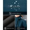 imageOutdoor Ventures Womens Lightweight Waterproof Fleece Lined Hooded Softshell Rain Jacket Warm Windbreaker Long CoatModern Blue