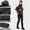 imageOutdoor Ventures Womens Packable Lightweight FullZip Puffer Jacket with Hood Quilted Winter CoatBlack Newfold in Pocket