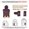 imageOutdoor Ventures Womens Packable Lightweight FullZip Puffer Jacket with Hood Quilted Winter CoatEggplantfold in Pocket