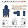 imageOutdoor Ventures Womens Packable Lightweight FullZip Puffer Jacket with Hood Quilted Winter CoatNavy Newfold in Pocket