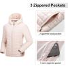 imageOutdoor Ventures Womens Packable Lightweight FullZip Puffer Jacket with Hood Quilted Winter CoatPinkfold in Pocket