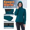 imageOutdoor Ventures Womens Softshell Jacket with Hood Fleece Lined Warm Lightweight Waterproof Insulated WindbreakerBlue