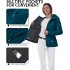 imageOutdoor Ventures Womens Softshell Jacket with Hood Fleece Lined Warm Lightweight Waterproof Insulated WindbreakerBlue