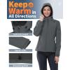 imageOutdoor Ventures Womens Softshell Jacket with Hood Fleece Lined Warm Lightweight Waterproof Insulated WindbreakerLight Grey