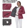 imageOutdoor Ventures Womens Softshell Jacket with Hood Fleece Lined Warm Lightweight Waterproof Insulated WindbreakerPink