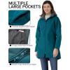 imageOutdoor Ventures Womens Softshell Jacket with Removable Hood Fleece Lined Windbreaker Insulated Long Warm Rain JacketModern Blue