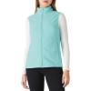imageOutdoor Ventures Womens Fleece Vest Zip Up Lightweight Soft Running Vest Outerwear Sleeveless with PocketsMint Green