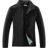 imageOutdoor Ventures Womens Lightweight Warm Zip Up LongSleeve Soft Polar Fleece Jacket for Fall WinterBlack