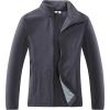 imageOutdoor Ventures Womens Lightweight Warm Zip Up LongSleeve Soft Polar Fleece Jacket for Fall WinterDark Grey