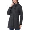 imageOutdoor Ventures Womens Lightweight Waterproof Fleece Lined Hooded Softshell Rain Jacket Warm Windbreaker Long CoatDark Greycheck
