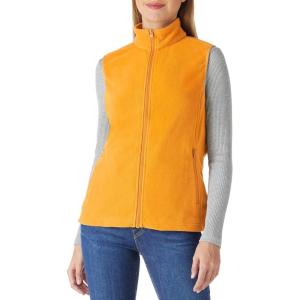 imageOutdoor Ventures Womens Fleece Vest Zip Up Lightweight Soft Running Vest Outerwear Sleeveless with PocketsYellow