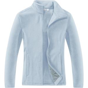 imageOutdoor Ventures Womens Lightweight Warm Zip Up LongSleeve Soft Polar Fleece Jacket for Fall WinterBlue