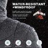 imageOutdoor Ventures Womens Maryan Hooded Ultra Lightweight Warm Thermolite Long Puffer CoatDark Grey Marlmatteavg32 Mid Length