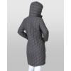 imageOutdoor Ventures Womens Maryan Hooded Ultra Lightweight Warm Thermolite Long Puffer CoatDark Greyavg36 Long Length