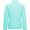 imageOutdoor Ventures Womens Packable FullZip Short Puffer Jacket Insulated Quilted Warm Lightweight Winter CoatLight Bluefold in Pocket