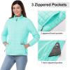 imageOutdoor Ventures Womens Packable FullZip Short Puffer Jacket Insulated Quilted Warm Lightweight Winter CoatLight Bluefold in Pocket