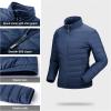 imageOutdoor Ventures Womens Packable FullZip Short Puffer Jacket Insulated Quilted Warm Lightweight Winter CoatNavyfold in Pocket