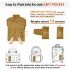 imageOutdoor Ventures Womens Packable FullZip Short Puffer Jacket Insulated Quilted Warm Lightweight Winter CoatTanfold in Pocket