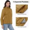 imageOutdoor Ventures Womens Packable FullZip Short Puffer Jacket Insulated Quilted Warm Lightweight Winter CoatTanfold in Pocket