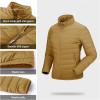 imageOutdoor Ventures Womens Packable FullZip Short Puffer Jacket Insulated Quilted Warm Lightweight Winter CoatTanfold in Pocket
