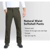imageOutdoor Ventures Mens Lite Waterproof Windproof Fleece Lined Warm Hiking Ski Snow Pants ExpandableWaistDark Amy Green New