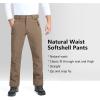 imageOutdoor Ventures Mens Lite Waterproof Windproof Fleece Lined Warm Hiking Ski Snow Pants ExpandableWaistLight Brown Natural Waist