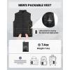 imageOutdoor Ventures Mens Lightweight Puffer Vest Outerwear Warm Quilted Sleeveless Packable Winter Jacket for Hiking RunningBlack
