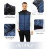 imageOutdoor Ventures Mens Lightweight Puffer Vest Outerwear Warm Quilted Sleeveless Packable Winter Jacket for Hiking RunningBlackBlue