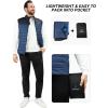 imageOutdoor Ventures Mens Lightweight Puffer Vest Outerwear Warm Quilted Sleeveless Packable Winter Jacket for Hiking RunningBlackBlue