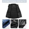 imageOutdoor Ventures Mens Lightweight Puffer Vest Outerwear Warm Quilted Sleeveless Packable Winter Jacket for Hiking RunningBlackBlue