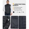 imageOutdoor Ventures Mens Lightweight Puffer Vest Outerwear Warm Quilted Sleeveless Packable Winter Jacket for Hiking RunningDark Grey