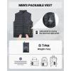 imageOutdoor Ventures Mens Lightweight Puffer Vest Outerwear Warm Quilted Sleeveless Packable Winter Jacket for Hiking RunningDark Grey