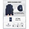 imageOutdoor Ventures Mens Lightweight Puffer Vest Outerwear Warm Quilted Sleeveless Packable Winter Jacket for Hiking RunningDeep Blue