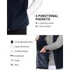 imageOutdoor Ventures Mens FullZip Polar Fleece Vest Outerwear Lightweight Warm Casual Sleeveless Jacket for Fall ampamp WinterNavy