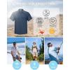 imageOutdoor Ventures Mens Lightweight Short Sleeve Fishing Shirt UPF 50 Button Down Quick Dry Cooling Hiking Travel Safari ShirtNavy