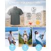 imageOutdoor Ventures Mens Lightweight Short Sleeve Fishing Shirt UPF 50 Button Down Quick Dry Cooling Hiking Travel Safari ShirtShadow Grey