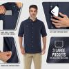 imageOutdoor Ventures Mens Long Sleeve Hiking Shirt UPF 50 UV Sun Protection Shirt Cooling Quick Dry for Travel Fishing SafariNavy