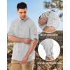 imageOutdoor Ventures Mens Long Sleeve Hiking Shirt UPF 50 UV Sun Protection Shirt Cooling Quick Dry for Travel Fishing SafariSilver Grey