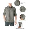 imageOutdoor Ventures Mens UPF 50 UV Sun Protection SPF Hiking Shirt Long Sleeve Lightweight Quick Dry for Safari Travel FishingGrey Green