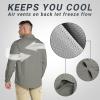 imageOutdoor Ventures Mens UPF 50 UV Sun Protection SPF Hiking Shirt Long Sleeve Lightweight Quick Dry for Safari Travel FishingGrey Green